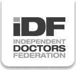 Independent Doctors Federation grayscale