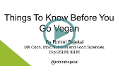 Rohini Bajekal - Things you need to know before going vegan